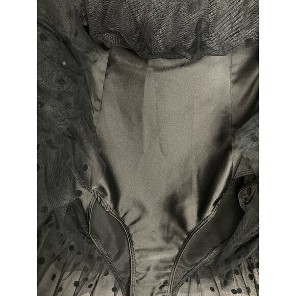 For Love & Lemons Jourdan Off the Shoulder Mini Dress Black w/ Gloves size M - Picture 14 of 16